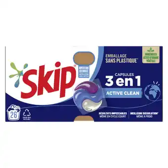 Auchan Lessive capsules skip 3 en 1 offre