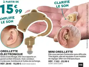 Shopix Oreillette électronique, mini oreillette offre