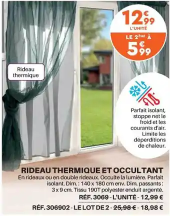 Shopix Rideau thermique et occultant offre