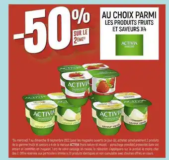Spar Produits fruits et saveurs x4 activia offre
