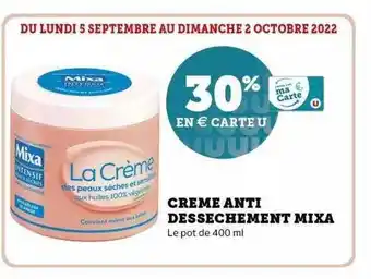 Super U Crème anti dessèchement mixa offre
