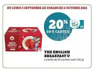 Super U Thé english breakfast u offre