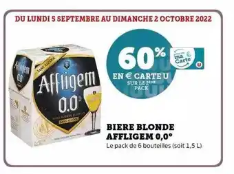 Super U Bière blonde affligem 0,0° offre