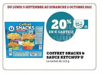 Super U Coffret snacks & sauce ketchup u offre