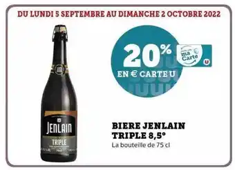 Super U Bière jenlain triple 8,5° offre