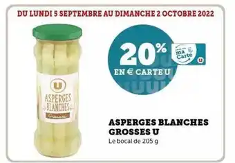 Super U Asperges blanches grosses u offre