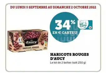 Super U Haricots rouges d'aucy offre