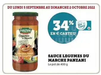 Super U Sauce légumes du marché panzani offre