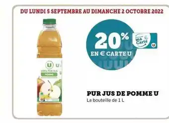 Super U Pur jus de pomme u offre