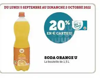 Super U Soda orange u offre