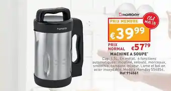 Trafic Machine à soupe homday offre