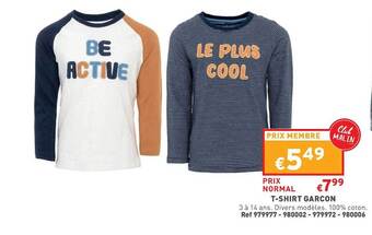 Trafic T-shirt garçon offre