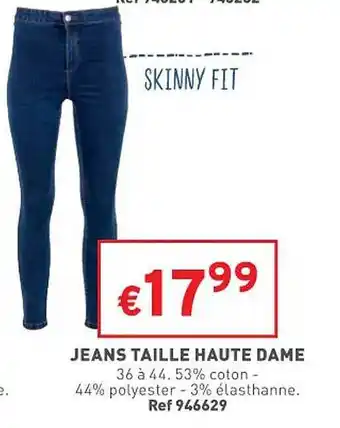 Trafic Jeans taille haute dame offre