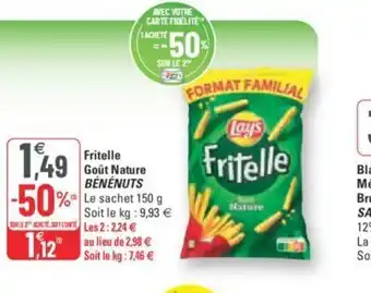 G20 Bénénuts Fritelle Goût Nature offre