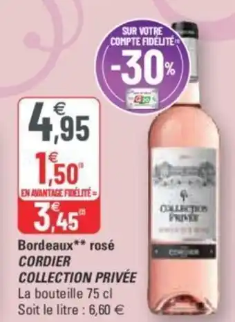G20 Bordeaux Rosé Cordier Collection privée offre