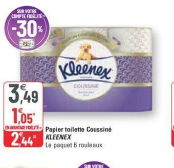 G20 Kleenex Papier Toilette Coussiné offre