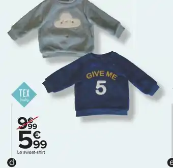 Carrefour Sweat-Shirt Fille Ou Garçon offre