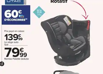 Carrefour Siège Auto Pivotant Groupe offre
