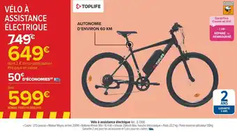 Carrefour Toplife vélo à assistance électrique offre
