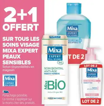 Carrefour Mixa bon plan sur tous les soins visage mixa expert peaux sensibles offre