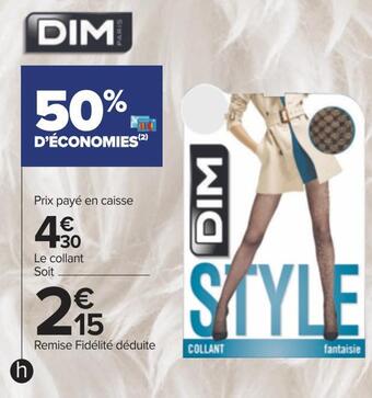 Carrefour Dim collant "sublim" voile brillant offre