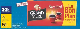 Carrefour Grand mère café moulu familial offre