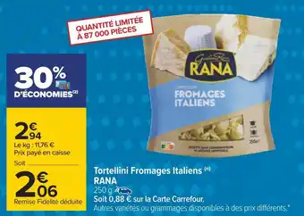 Rana tortellini fromages italiens