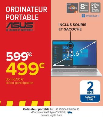 Carrefour Asus ordinateur portable offre