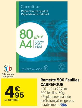 Carrefour Market Carrefour ramette 500 feuilles offre
