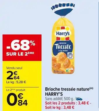 Carrefour Market Harry’s brioche tressée nature offre