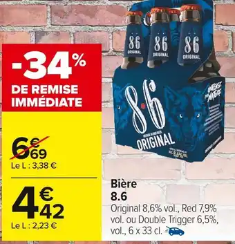 Carrefour Market 8.6 bière offre