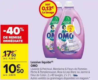 Carrefour Market Omo lessive liquide offre