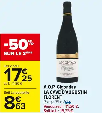 Carrefour Market La cave d’augustin florent a.o.p. gigondas offre