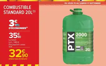 Carrefour Ptx combustible standard 20l offre