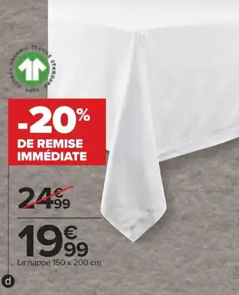 Carrefour Nappe chambray offre