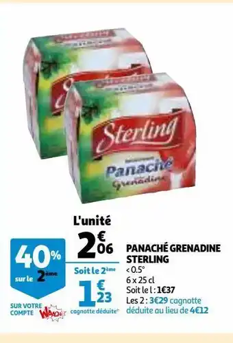 Auchan Panaché grenadine sterling offre