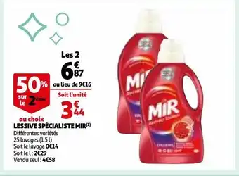 Auchan Lessive spécialiste mir offre
