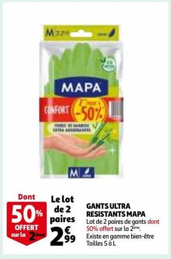 Auchan Gants ultra resistants mapa offre