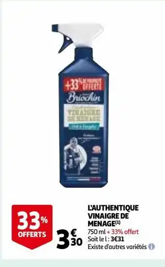 Auchan L'authentique vinaigre de menage offre