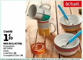 Auchan Mug 30 cl actuel offre