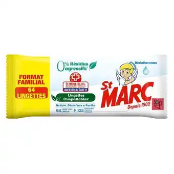 Auchan Supermarché Lingettes désinfectantes st marc(1) offre