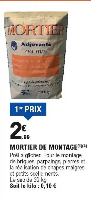 E.Leclerc Brico Mortier de montage offre