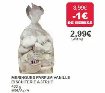 Costco Meringues parfum vanille biscuiterie astruc offre