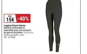 Decathlon Legging fitness femme offre