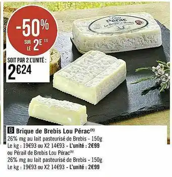Brique De Brebis Lou Pérac -50% Sur Le 2e