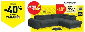 Conforama Canapé D'angle Convertible Caine 2 offre