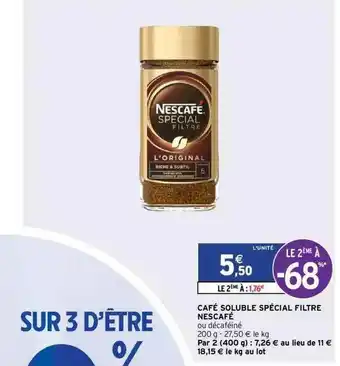 Intermarché Hyper Café Soluble Spécial Filtre Nescafé offre