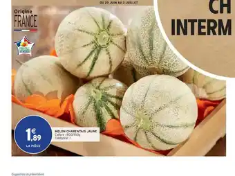 Intermarché Hyper Melon Charentais Jaune offre