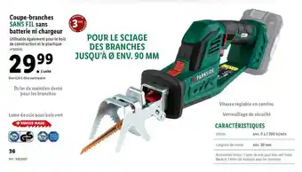 Lidl Coupe -branches Sans Fil Sans Batterie Ni Chargeur offre