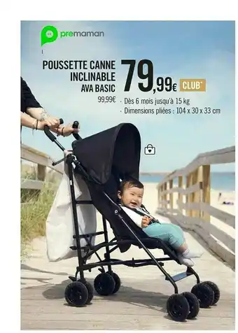 Poussette Canne Inclinable Ava Basic